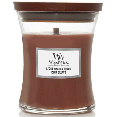 Ароматична свічка з ароматом замші Woodwick Medium Stone Washed Suede  275 г